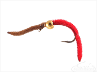 San Juan Worm, Bead Head, Red-Brown