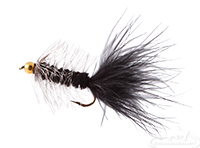 buy Wooly Bugger, Bead Head, Black-Grizzly
