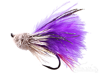Muddler Minnow, Marabou, Purple, Salmon Hook