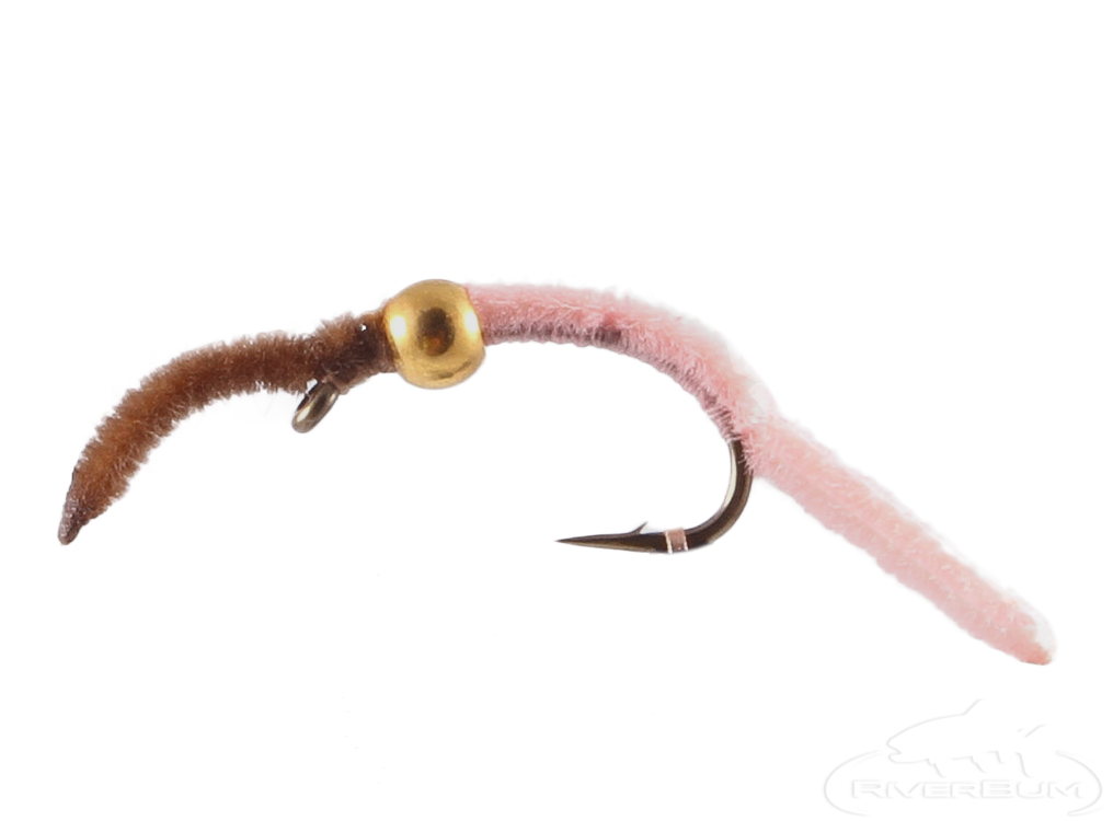 San Juan Worm, Bead Head, Shell Pink/Worm Brown