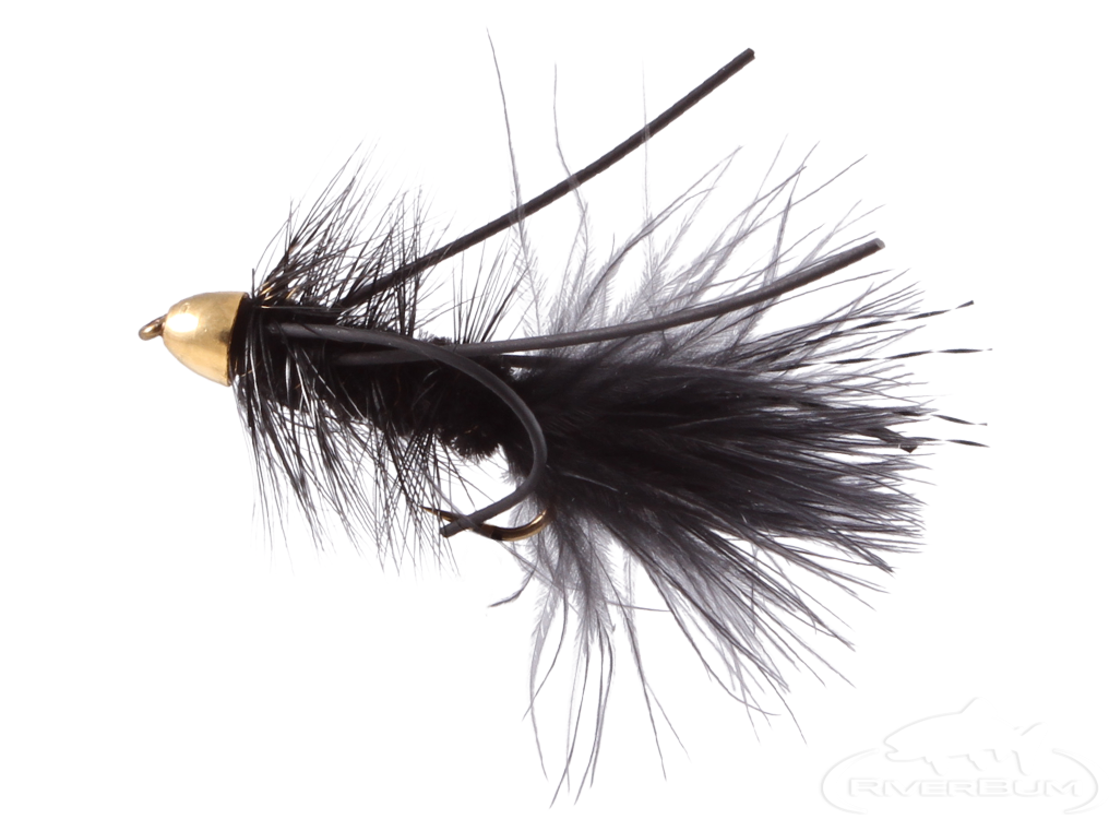 Wooly Bugger, Cone Head, Rubber Legs, Black